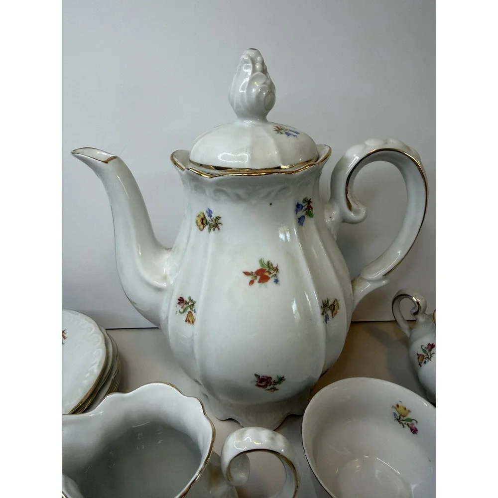 Vintage IJB Germany US Zone 21 Pc. Porcelain Tea Set 1946-1948.